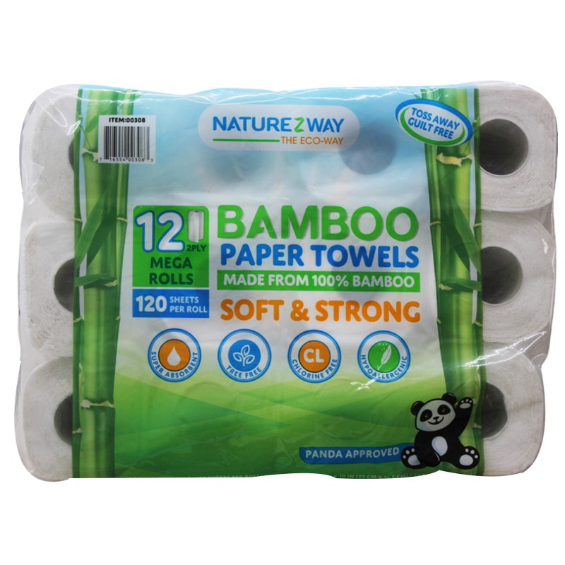 12ct 120ShPER ROLL BAMBOO PAPER TOWEL-1 