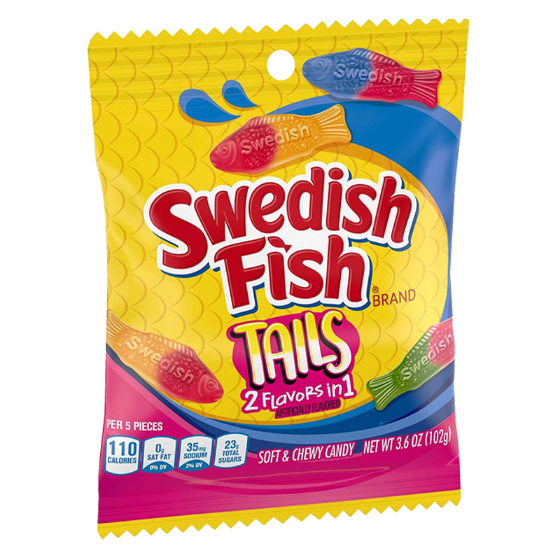 3.6oz SWEDISH FISH ASSORTED BIG TAILS-12