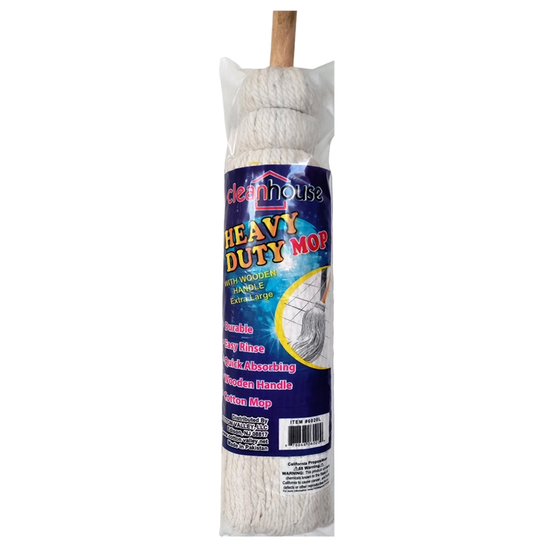 HEAVY DUTY MOP WITH WOODEN HANDLE- 12