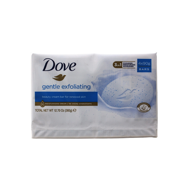 90GM DOVE SOAP EXFOILATING 4PK-12