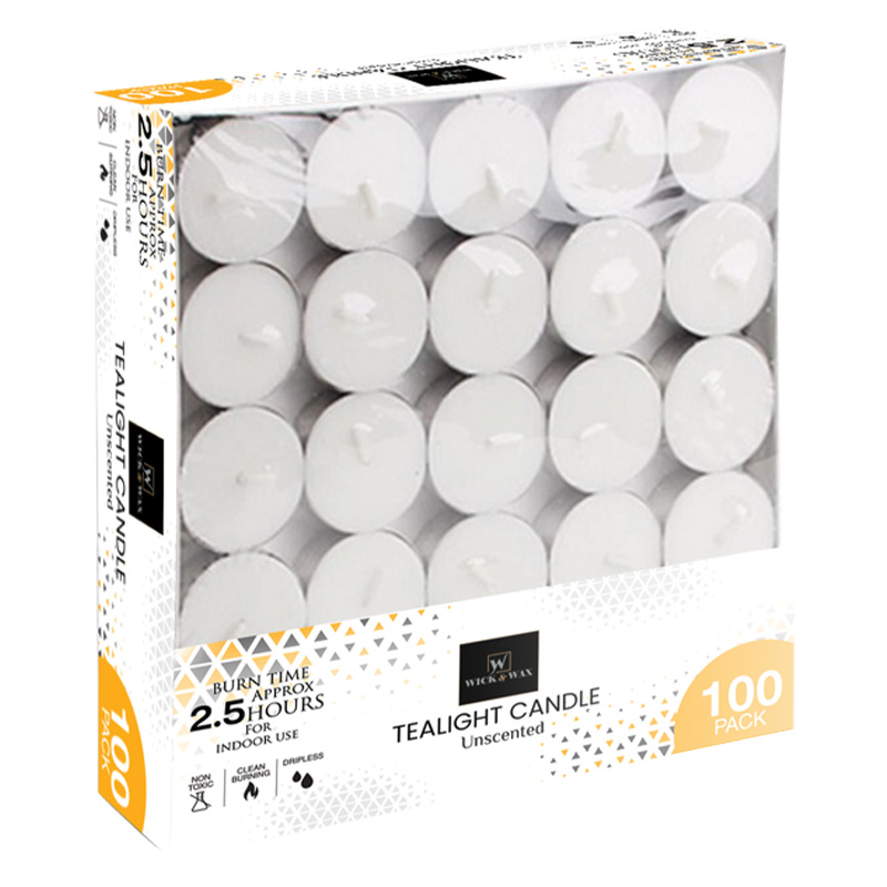 100CT TEALIGHT CANDLE IN BOX - 12