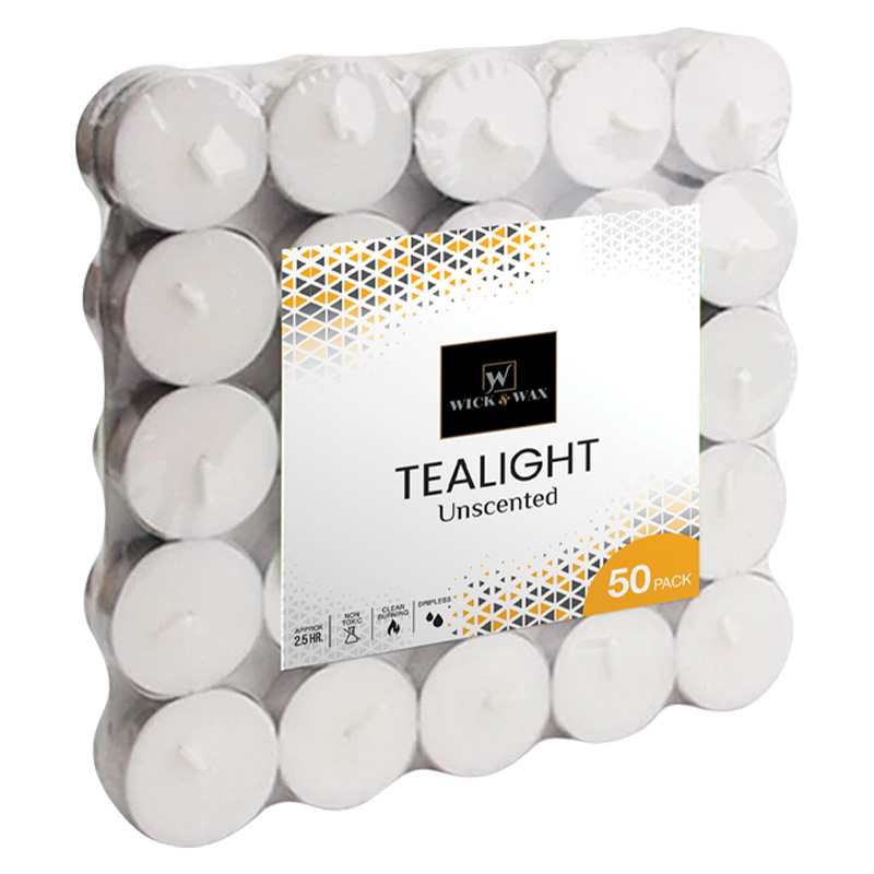 50CT UNSCENTED TEALIGHT CANDLE-24
