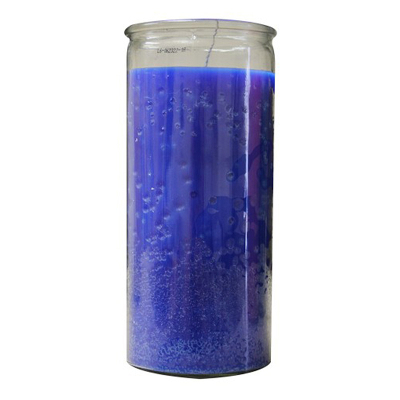 14 DAY-1242-ML PLAIN BLUE  CANDLE-6