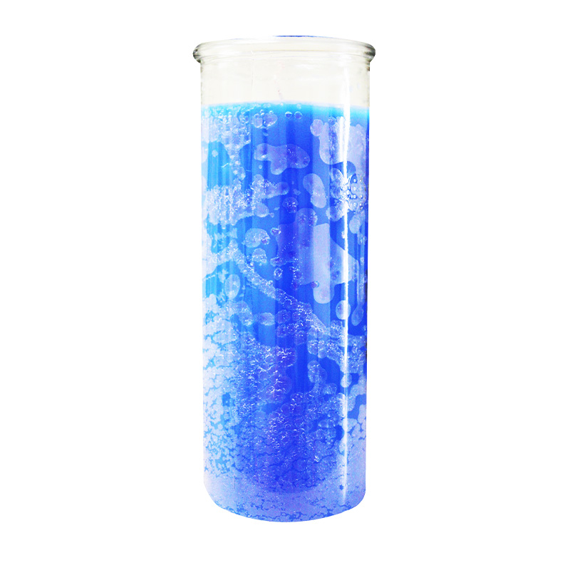 470ml ALTAGRACIANO GLASS BLUE CANDLE-12