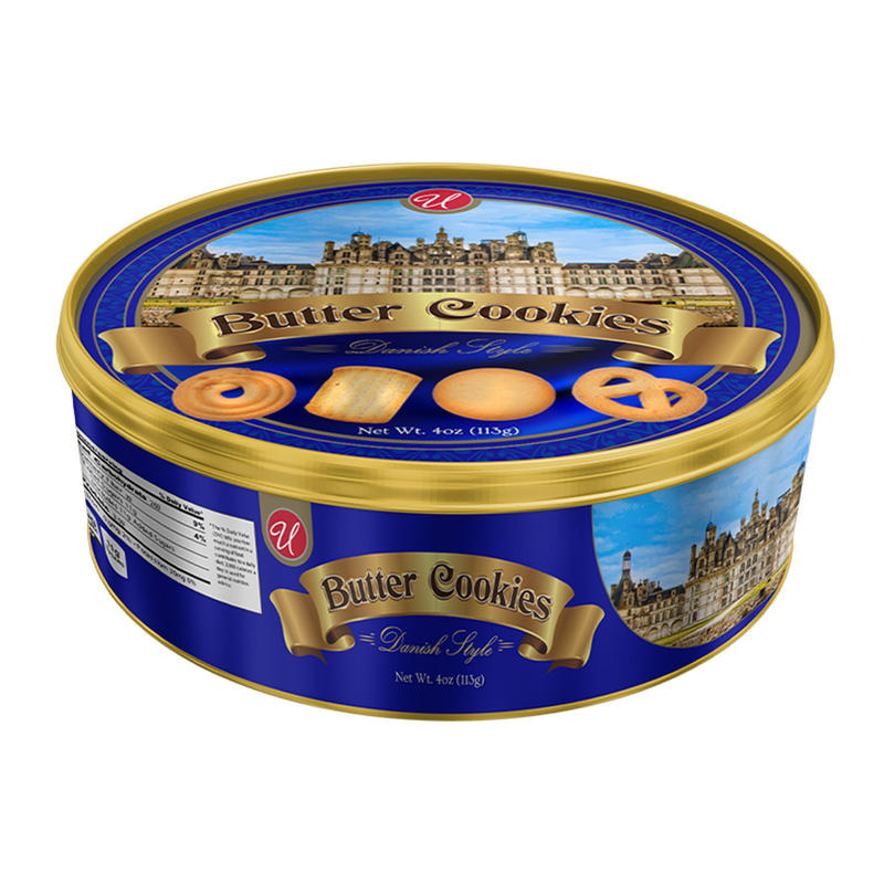 4 OZ BUTTER COOKIES TIN PACK-24