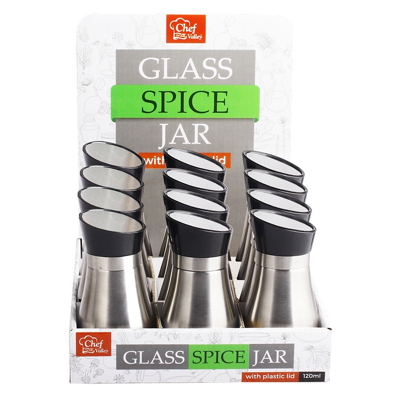 GLASS SPICE JAR120ML-36