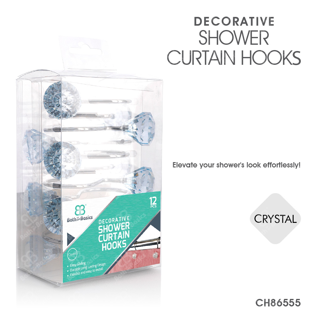 12PC DECORATIVE SHOWR HOOK ASST DESGN-24