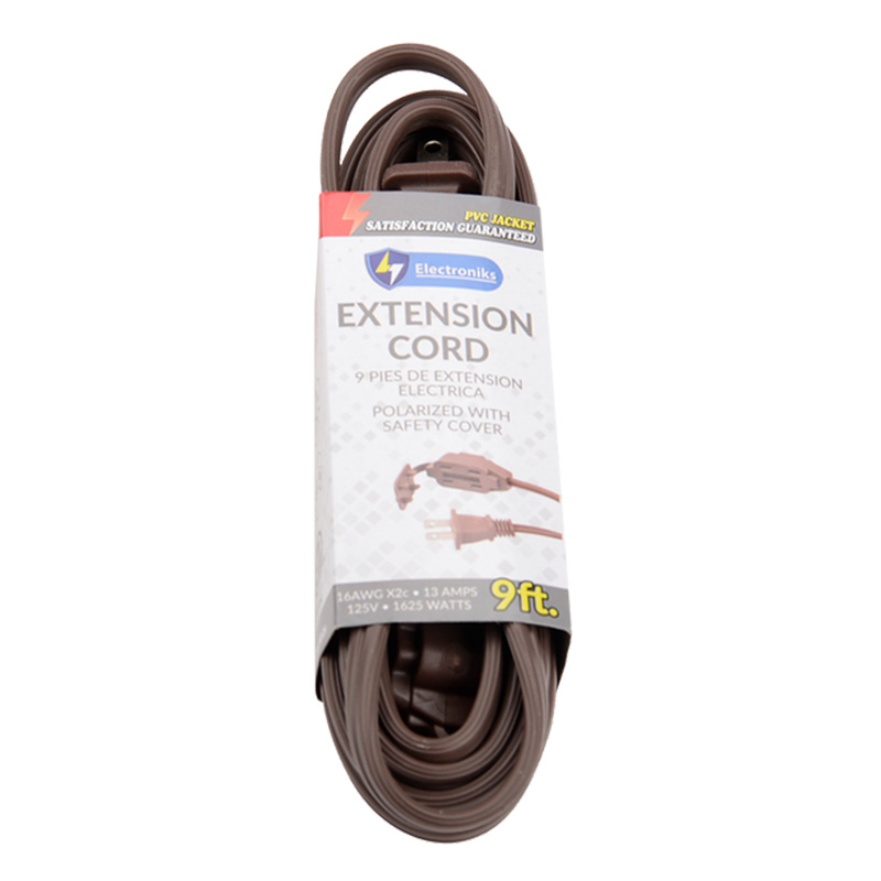 9FT. EXTENSION CORD BROWN - 50