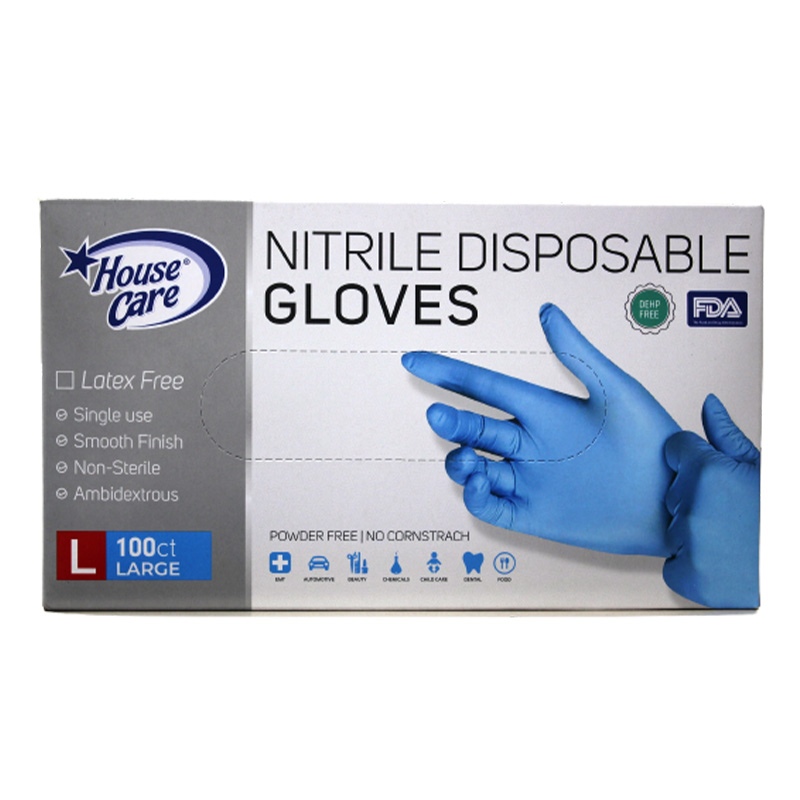 100PC NITRILE LARGE DISPOSABLE GLOVES-10
