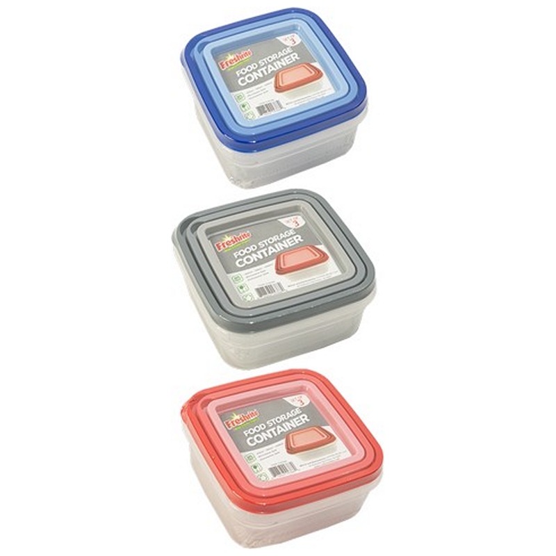 SET OF 3 FOOD STORAGE CONTAINER SQRE-60