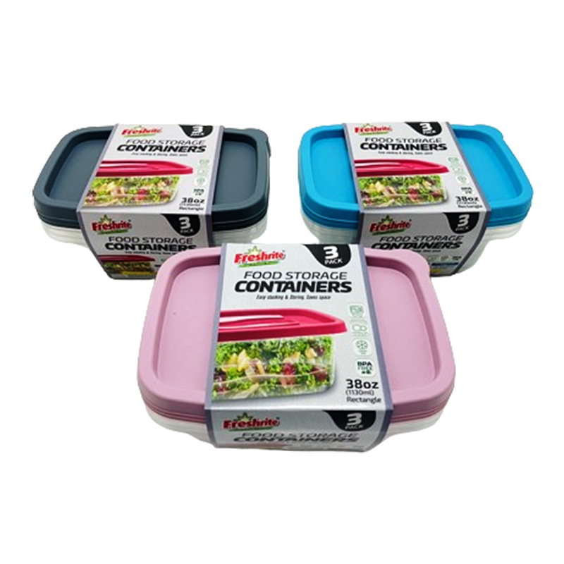 38oz/1130ML 3PK FOOD CONTAINER RECT-36