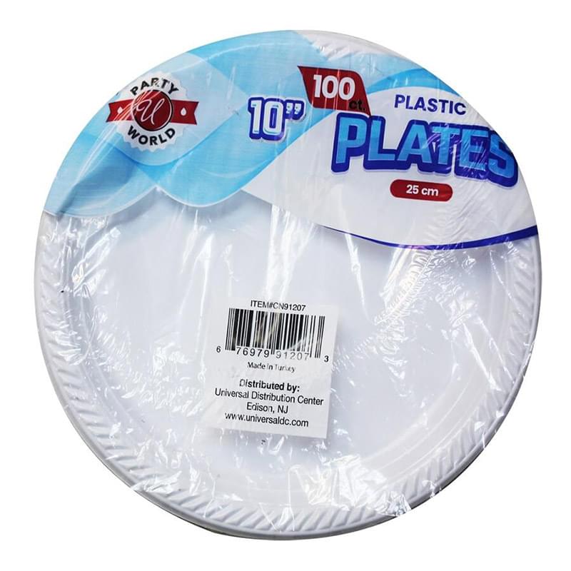 10" ROUND WHITE PLATE IN BAG 100CT-6