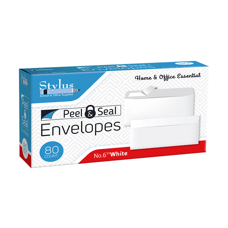 #6 3/4 WHITE ENVELOP PEEL & SEAL 80CT-24