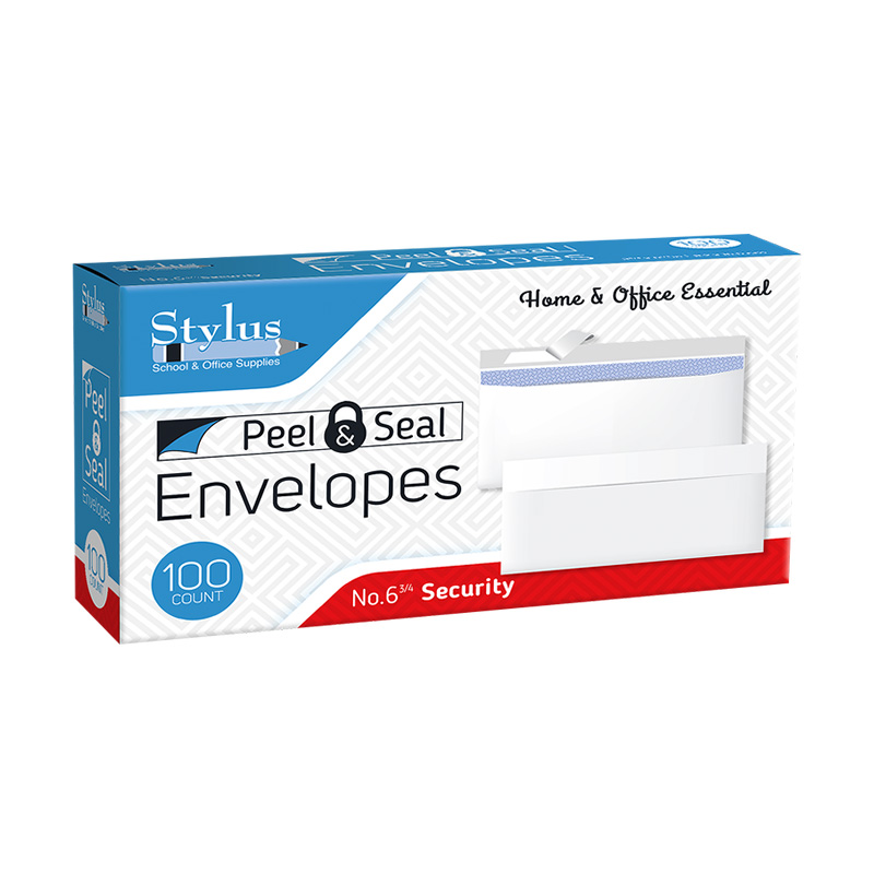 #6 3/4 SECURITY ENVLP PEEL&SEAL 100CT-24