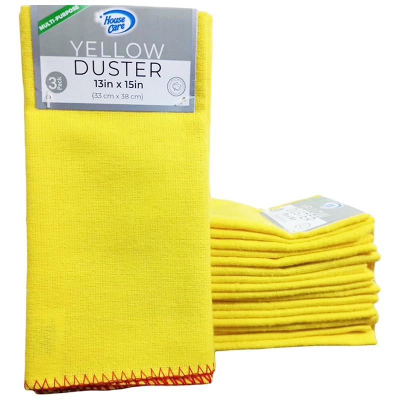 3PK YELLOW DUSTERS 13" X 15"- 72