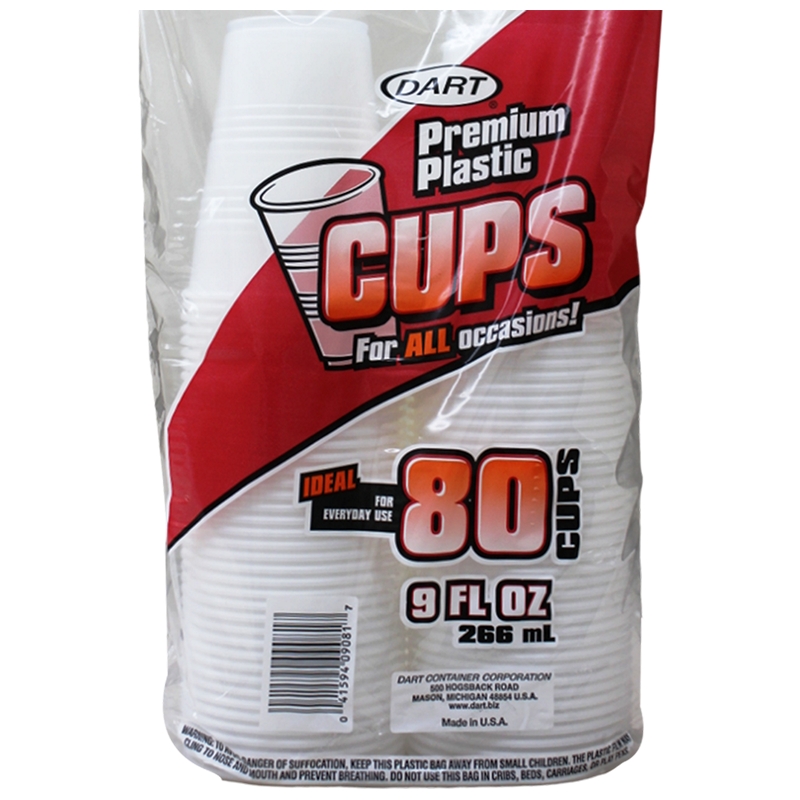 9oz  80CT DART PLASTIC CLEAR CUP-12